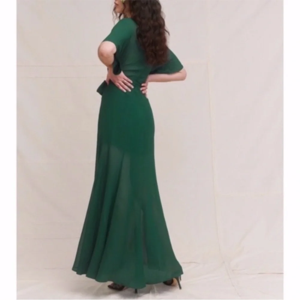 NEW Reformation Winslow Dress Emerald XS - Picture 13 of 17